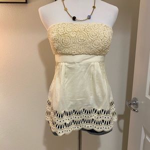 Catherine Malandrino strapless ivory top. 4